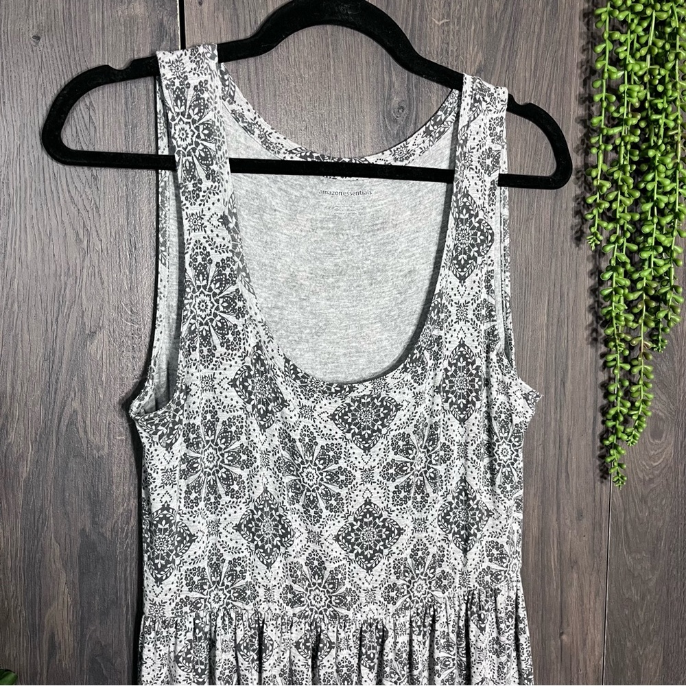-2/$40amazon Essentials Grey Printed Sleeveless D… - image 4